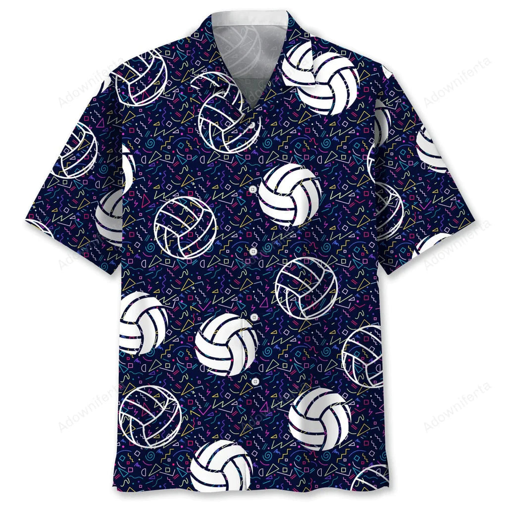 Volleyball Color Hawaiian Shirt, custom shirt gift for men (view 4)