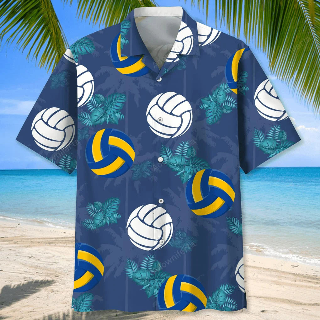 Volleyball Tropical Hawaiian Shirt, custom shirt gift for men (view 6)