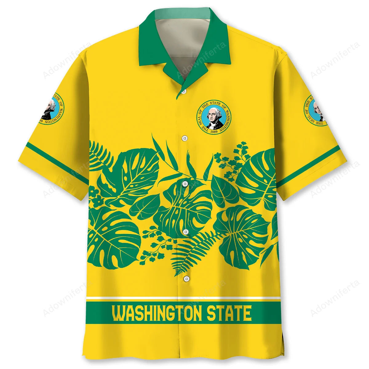 Washington State Hawaiian Shirt, custom shirt gift for men (view 4)