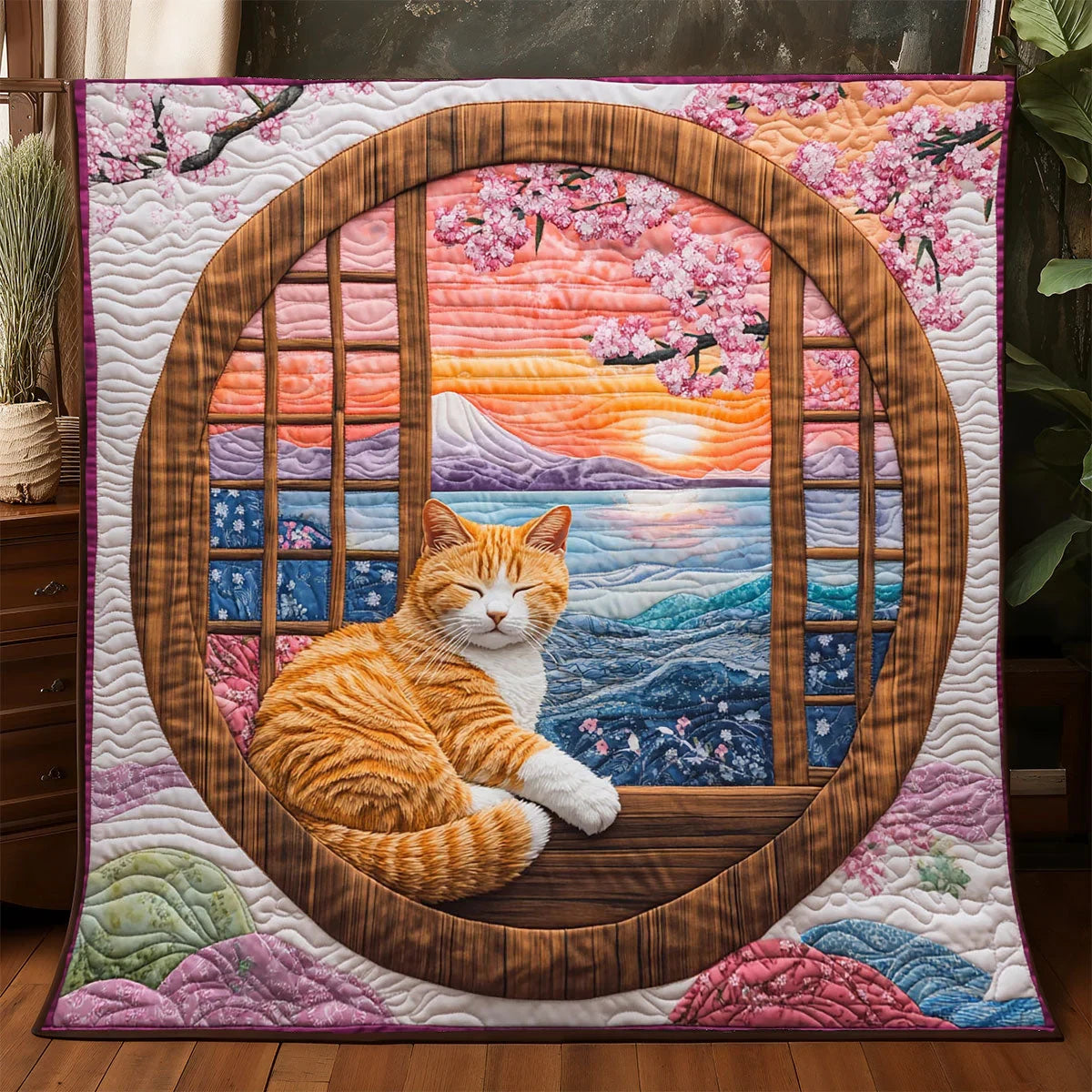 Whiskers At Dusk Quilt Blanket
