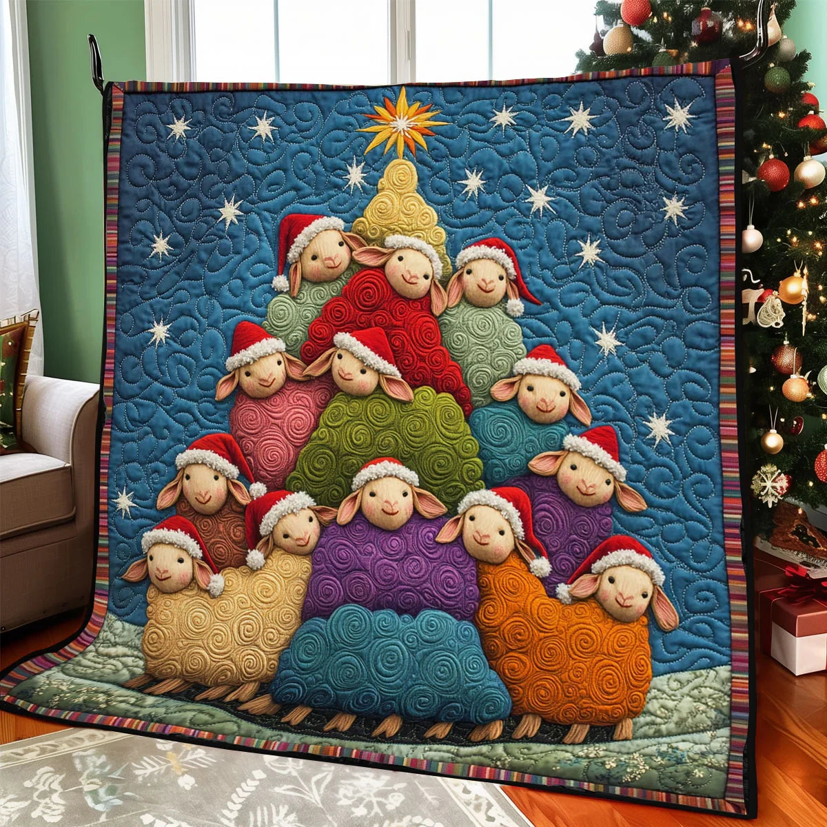 Winter Flock Quilt Blanket