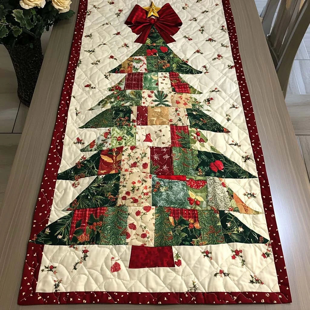 Winter Glow Quilted Table Runner