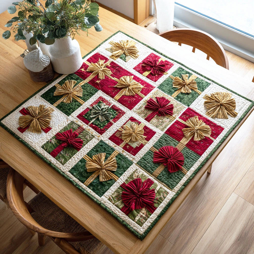 Winter Glow Quilted Table Topper