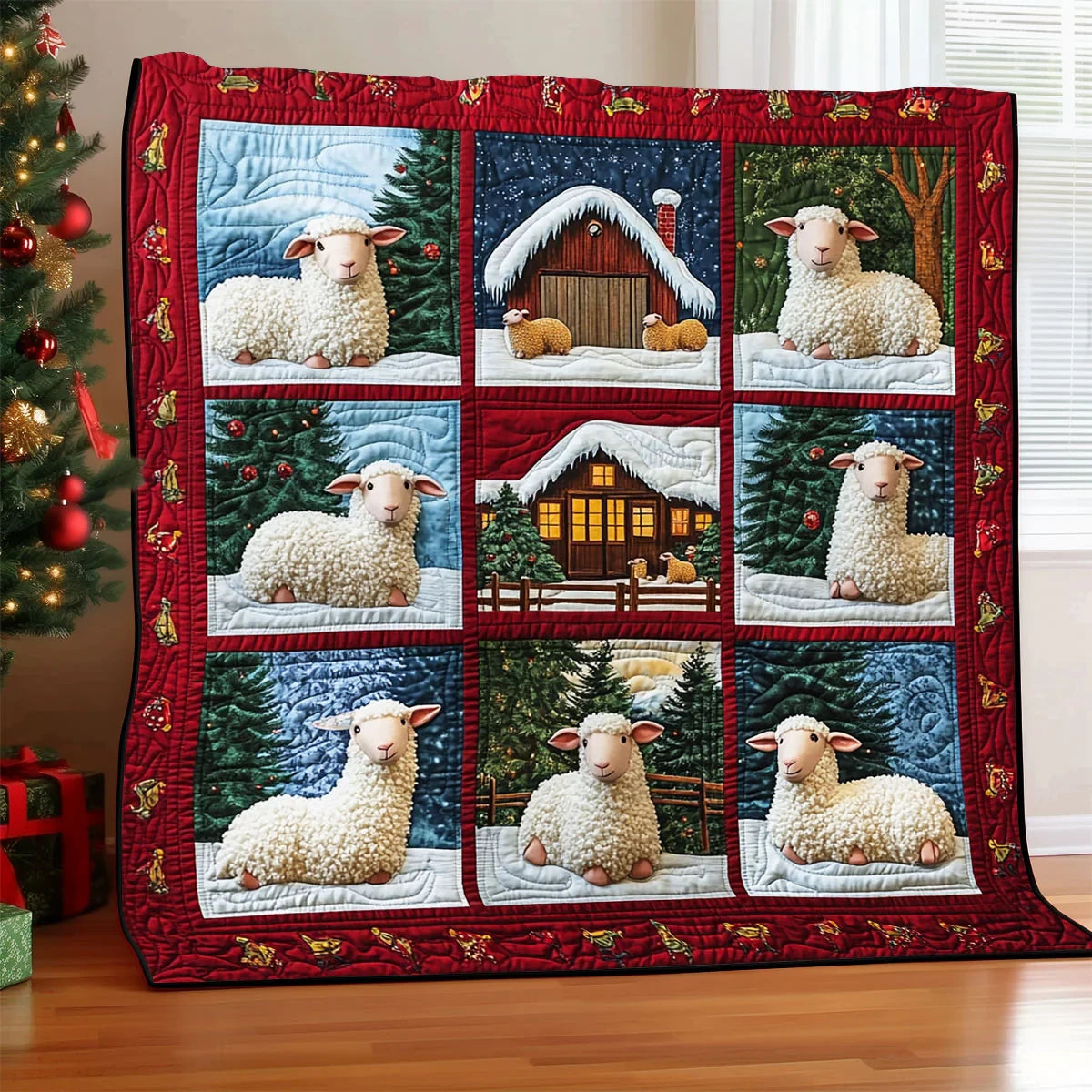 Winter Sheep Quilt Blanket