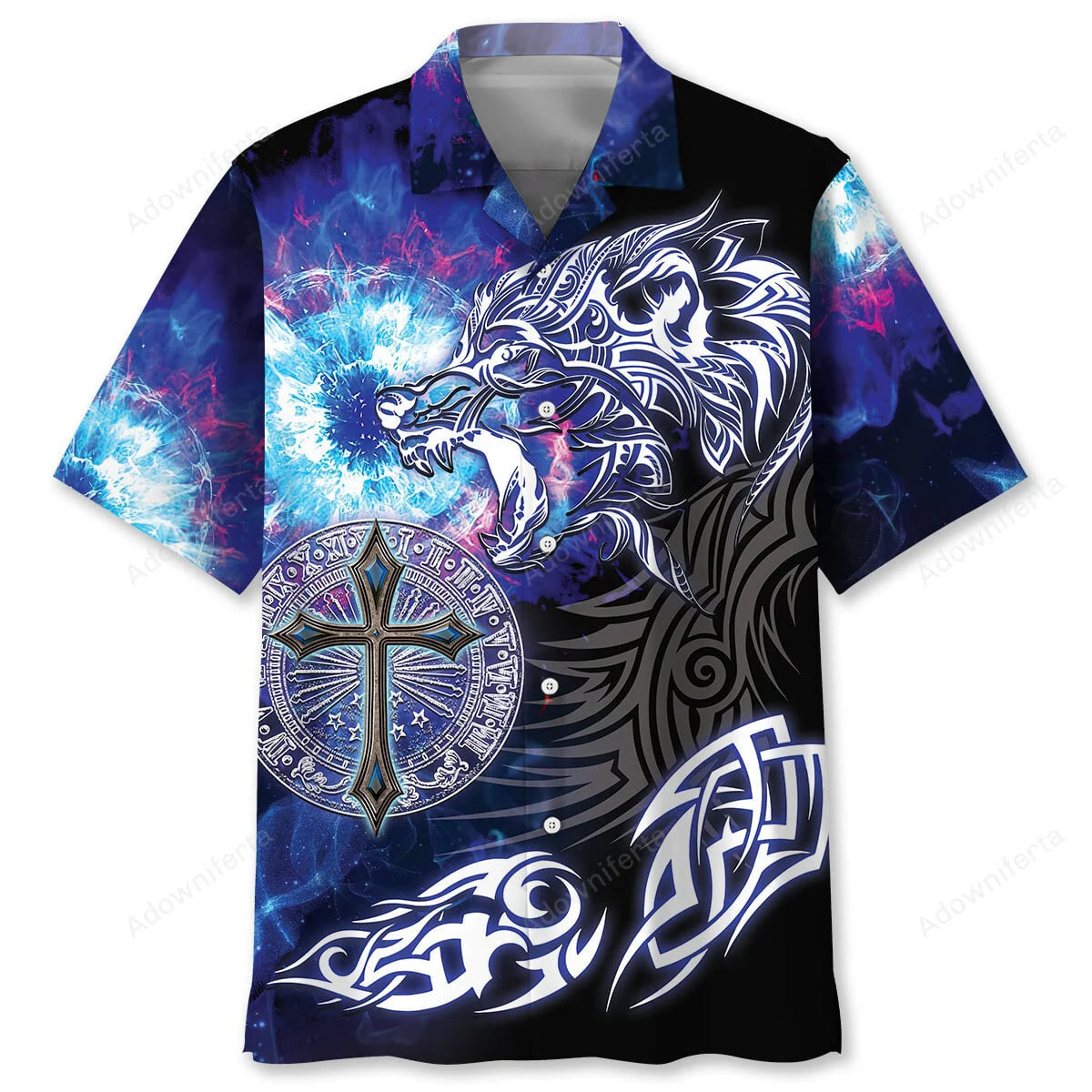 Wolf Legend Hawaiian Shirt, custom shirt gift for men (view 2)