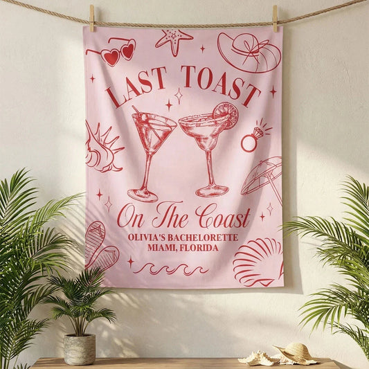 Beach Bachelorette Linen Banner: Last Toast and Coastal Vibes for 2026