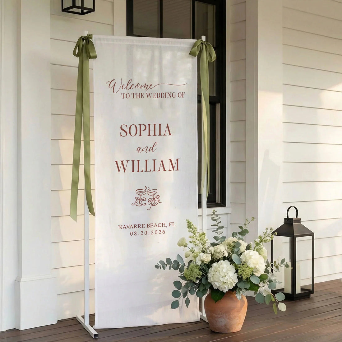 Personalized Wedding Suncatcher: Linen and Light Ceremony Decor