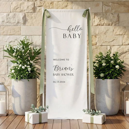 Personalized Wedding Timeline Banner: Elegant Linen Planning Guide