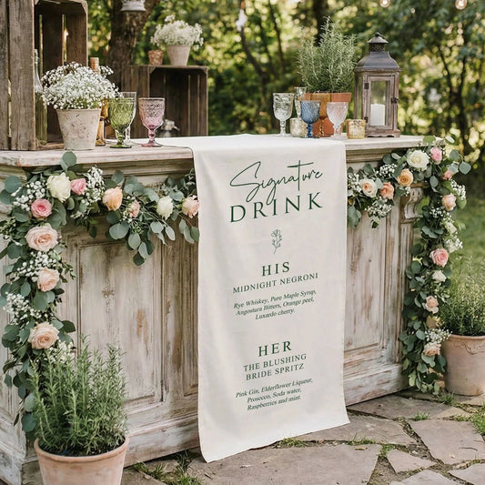 Wedding Bar Menu Table Runner: Signature Cocktail Style Guide 2026