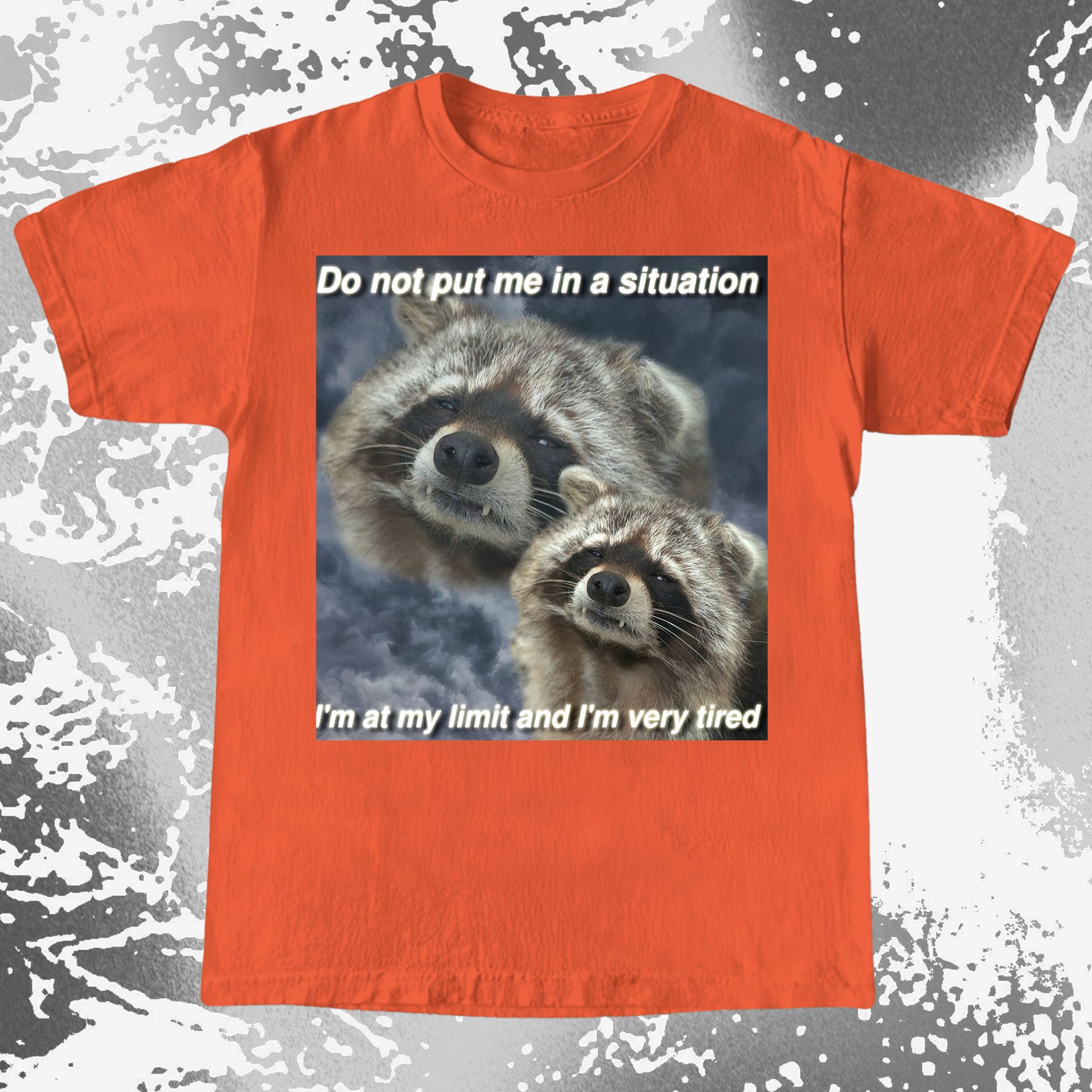 I'm At My Limit Raccoon T-Shirt, funny meme tee gift (view 6)