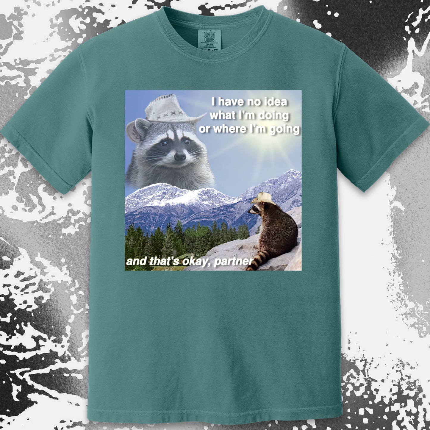 I Have No Idea What I'm Doing Raccoon T-Shirt, funny meme tee gift (view 13)