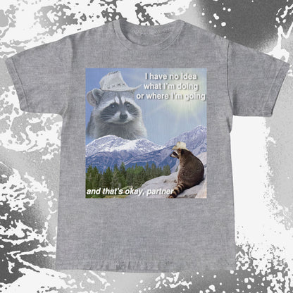 I Have No Idea What I'm Doing Raccoon T-Shirt, funny meme tee gift (view 16)