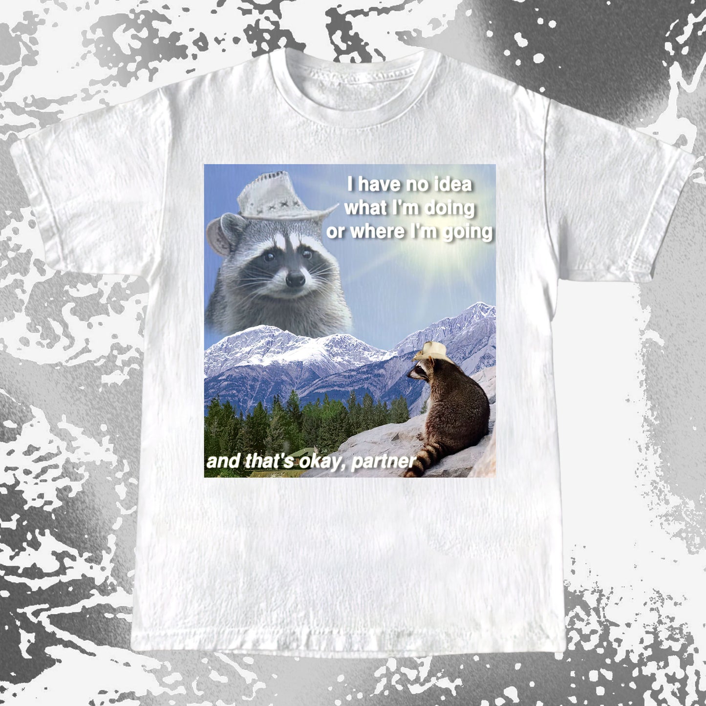 I Have No Idea What I'm Doing Raccoon T-Shirt, funny meme tee gift (view 17)