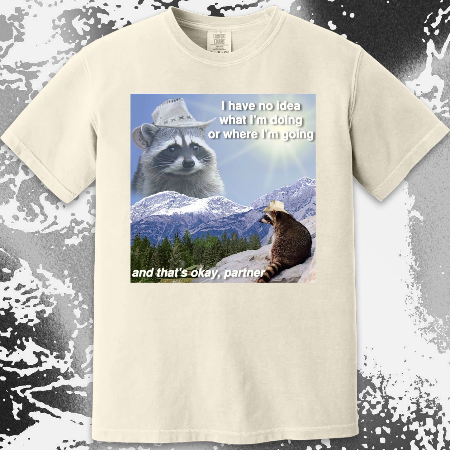 I Have No Idea What I'm Doing Raccoon T-Shirt, funny meme tee gift (view 18)
