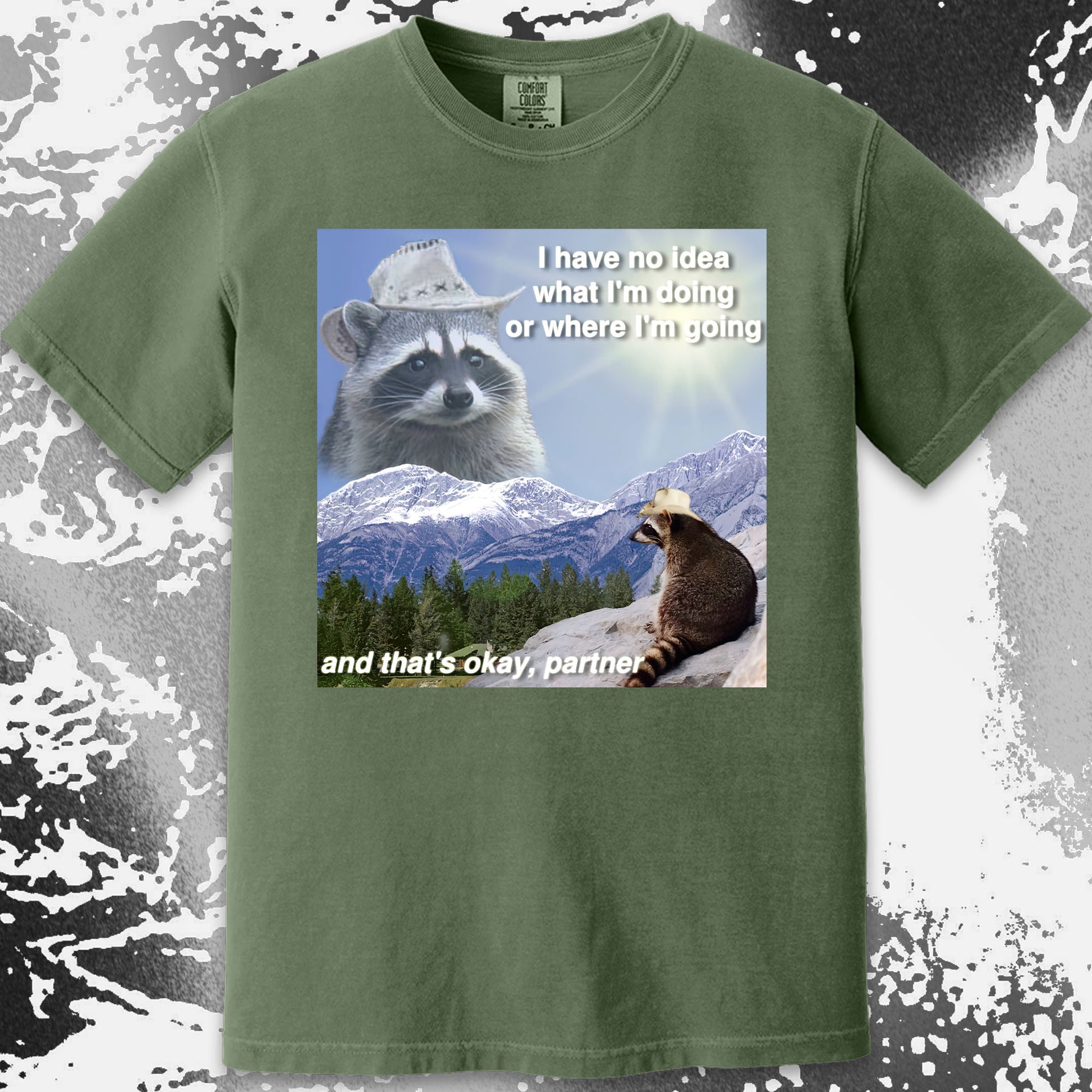 I Have No Idea What I'm Doing Raccoon T-Shirt, funny meme tee gift (view 6)
