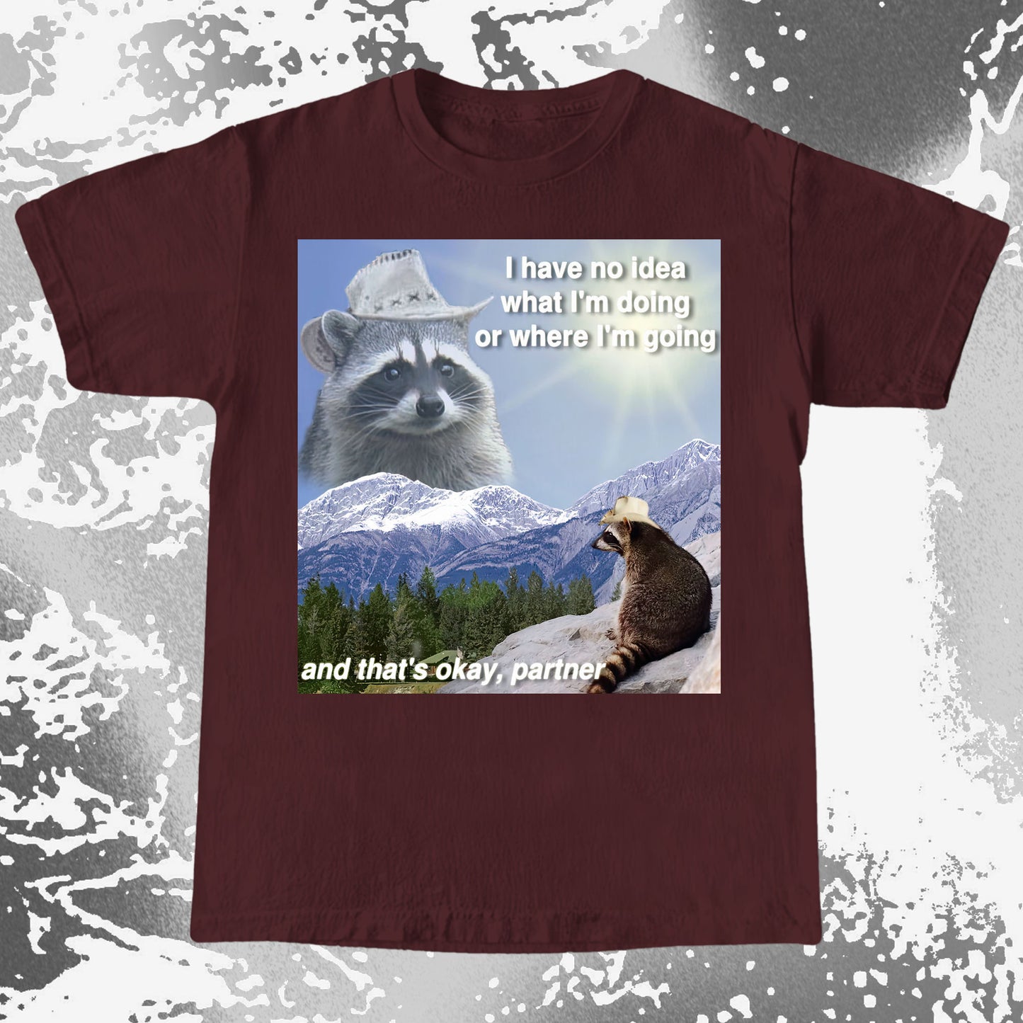 I Have No Idea What I'm Doing Raccoon T-Shirt, funny meme tee gift (view 4)