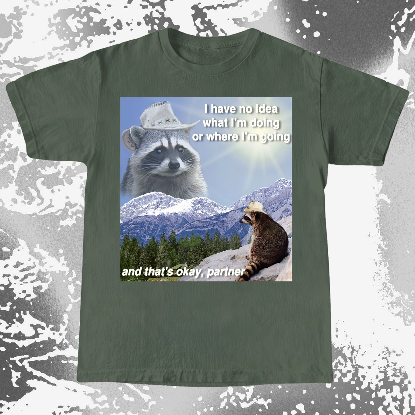 I Have No Idea What I'm Doing Raccoon T-Shirt, funny meme tee gift (view 5)