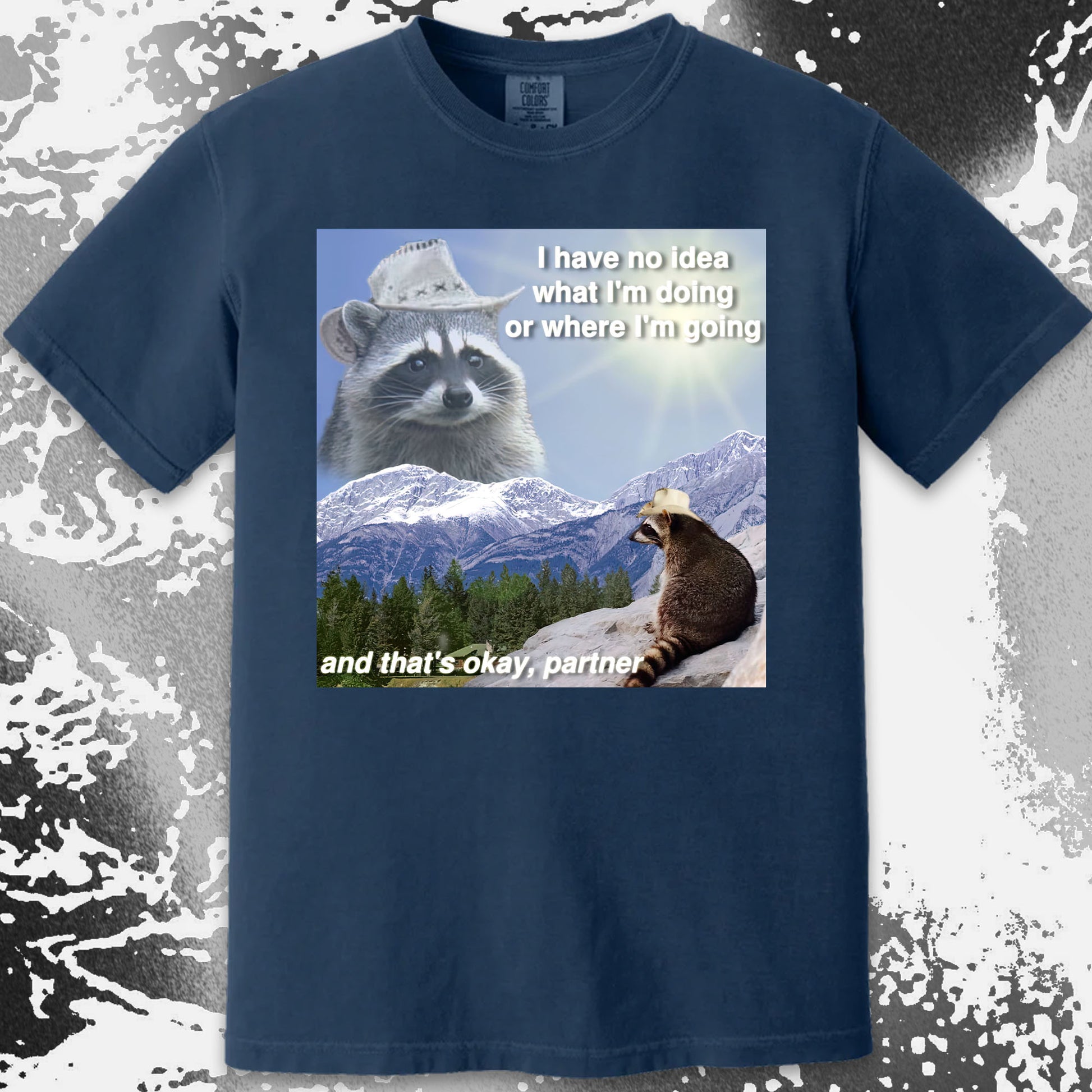 I Have No Idea What I'm Doing Raccoon T-Shirt, funny meme tee gift (view 9)