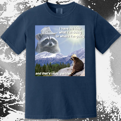 I Have No Idea What I'm Doing Raccoon T-Shirt, funny meme tee gift (view 9)