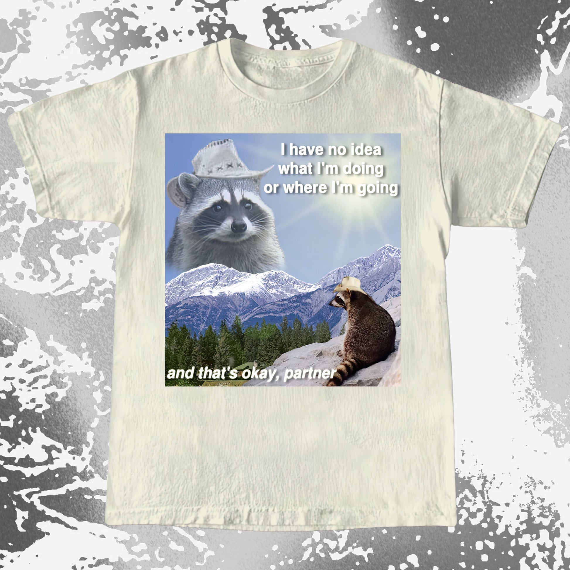 I Have No Idea What I'm Doing Raccoon T-Shirt, funny meme tee gift (view 3)