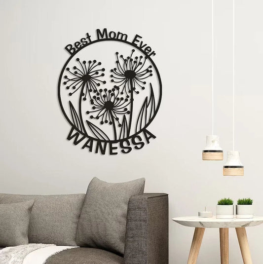 Best Mom Ever Personalized Cut Metal Sign Laser Cut Metal Signs Custom Gift Ideas