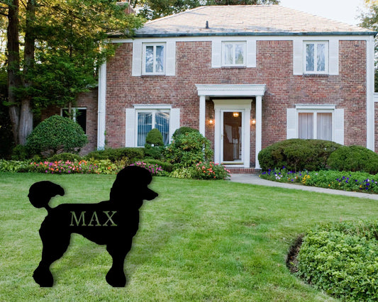Poodle Name Sign, Front Yard Dog Sign, Front Yard Sign, Poodle Metal Sign, Dog Sign, Dog Lover Sign, Gift - metal sign