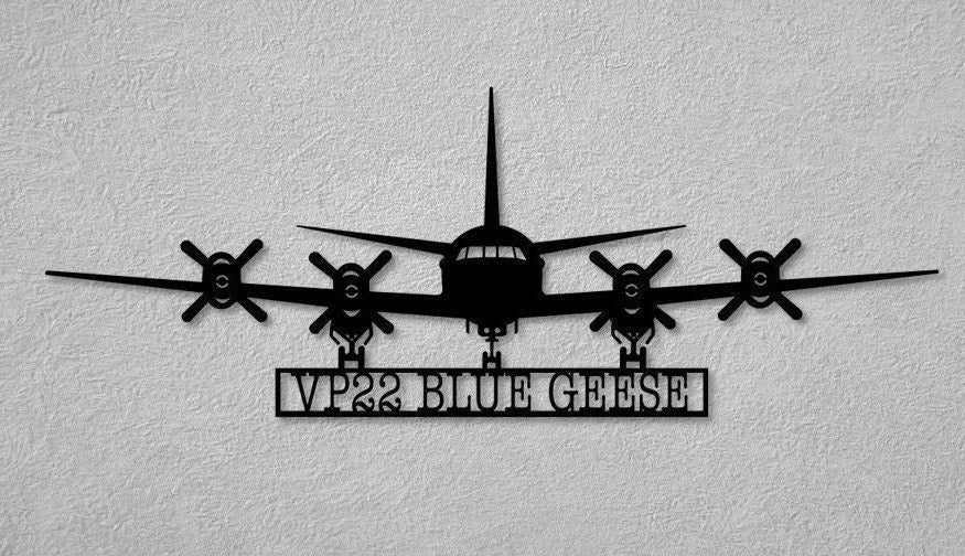P3 Vp22 Blue Geese; P3 Orion Naval Aircraft Wall Art Metal Sign, Cut Metal Sign Wall Decor Laser Cut Metal Signs Custom Gift Ideas