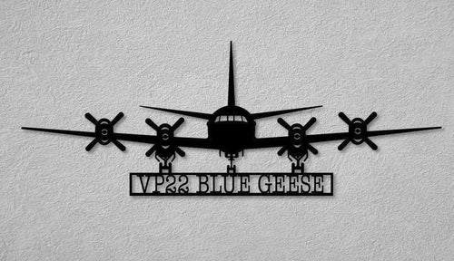 P3 Vp22 Blue Geese; P3 Orion Naval Aircraft Wall Art Metal Sign, Cut Metal Sign Wall Decor Laser Cut Metal Signs Custom Gift Ideas