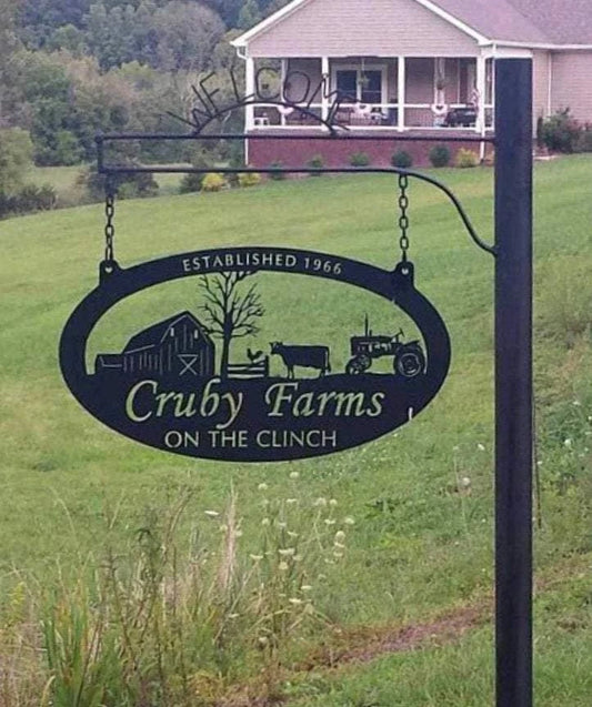 Personalized Farm Metal Sign, Tractor Sign, Farmhouse Decoration, Gift For Farmer, Farm Sign, Custom Name - metal sign
