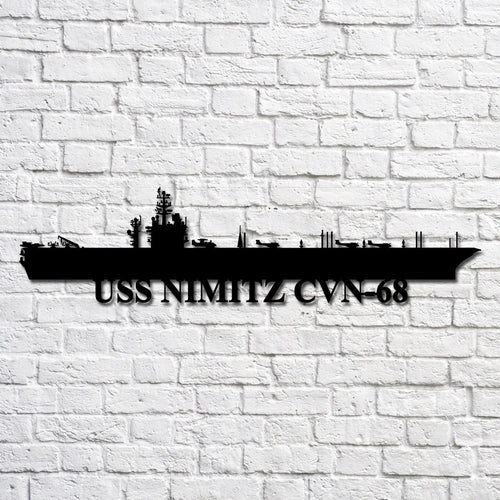 Uss Nimitz Cvn68 Silhouette Navy Ship Metal Art, Gift For Navy Veteran, Navy Ships Silhouette Metal Art, Navy Home Decor Laser Cut Metal Signs Custom Gift Ideas