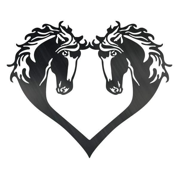 Horse Heads Customized Metal Signs, Custom Metal Sign, Custom Signs, Metal Sign, Metal Laser Cut Metal Signs Custom Gift Ideas