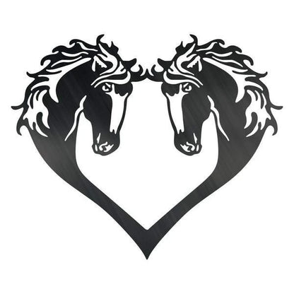 Horse Heads Customized Metal Signs, Custom Metal Sign, Custom Signs, Metal Sign, Metal Laser Cut Metal Signs Custom Gift Ideas