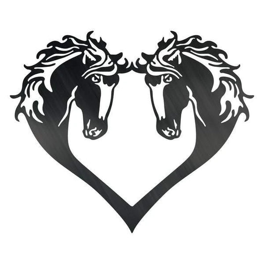 Horse Heads Customized Metal Signs, Custom Metal Sign, Custom Signs, Metal Sign, Metal Laser Cut Metal Signs Custom Gift Ideas - 8 inches - metal sign