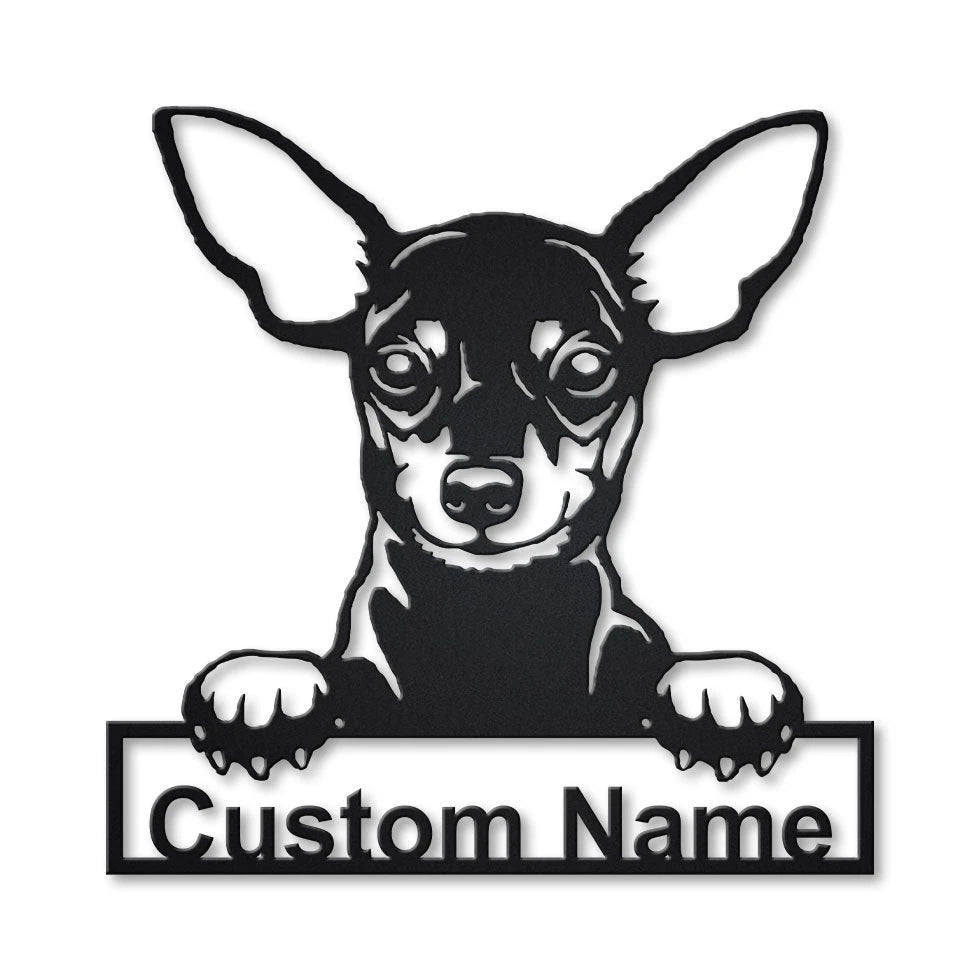 Personalized Miniature Pinscher Dog Metal Sign Art, Custom Miniature Pinscher Metal Sign, Birthday Gift, Animal Funny, Father's Day Gift, Laser Cut Metal Signs Custom Gift Ideas