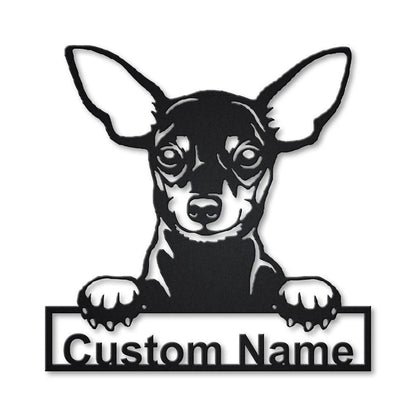 Personalized Miniature Pinscher Dog Metal Sign Art, Custom Miniature Pinscher Metal Sign, Birthday Gift, Animal Funny, Father's Day Gift, Laser Cut Metal Signs Custom Gift Ideas