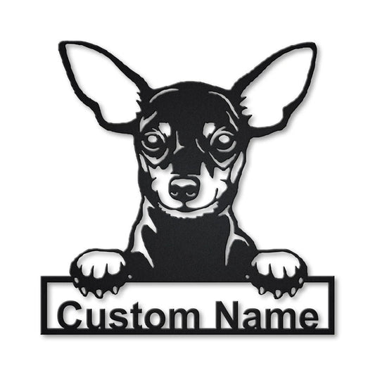 Personalized Miniature Pinscher Dog Metal Sign Art, Custom Miniature Pinscher Metal Sign, Birthday Gift, Animal Funny, Father's Day Gift, Laser Cut Metal Signs Custom Gift Ideas