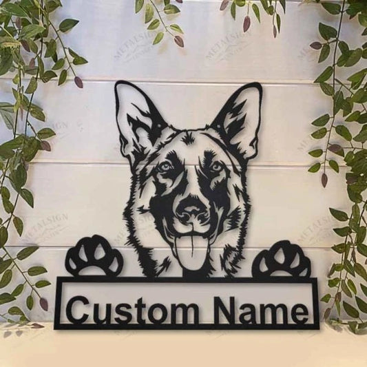 Dutch Shepherd Dog Personalized Metal Wall Decor, Cut Metal Sign, Metal Wall Art, Metal House Sign, Metal - metal sign