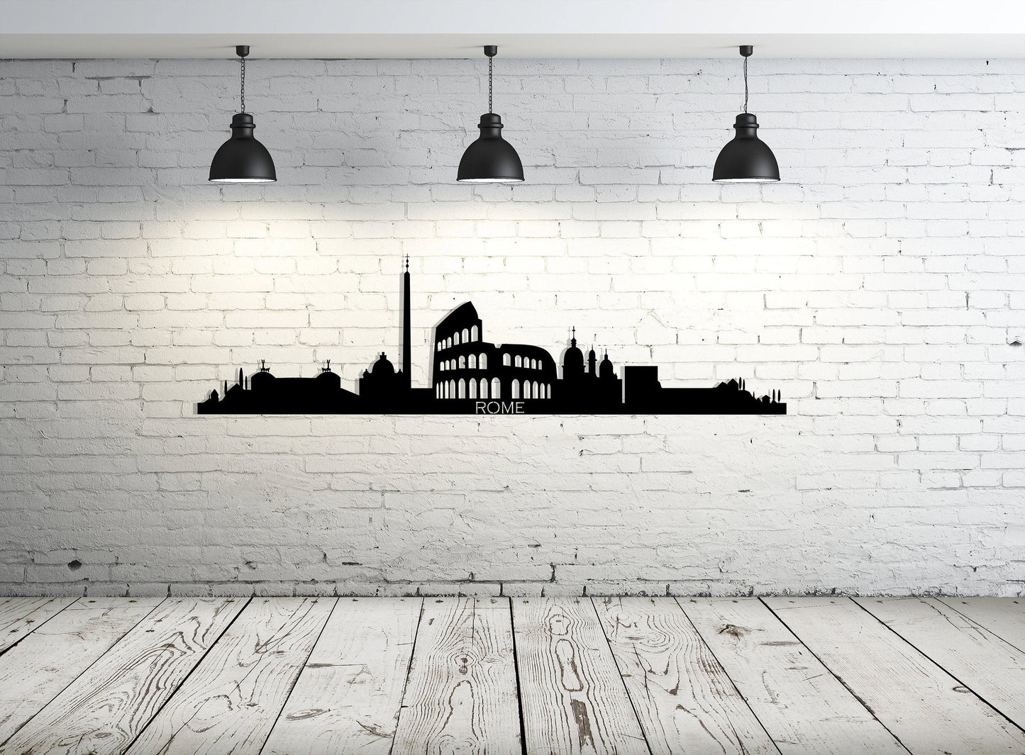 Rome City Silhouette Metal Wall Art, Rome Collosseum Metal Wall Decor, Housewarming Gift, Home Living Room Decoration, Wall Hangings,, Metal Laser Cut Metal Signs Custom Gift Ideas