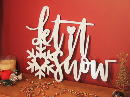 Let It Snow Winter Decor Ski Lodge Decoration Christmas Sign