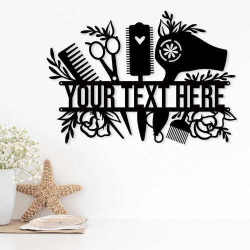 Hair Stylist Salon Metal Sign Gift For Hairdresser Barber Gift Blow Dryer Metal Sign Hair Stylist Giftsalon Decor