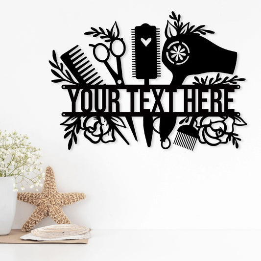 Hair Stylist Salon Metal Sign Gift For Hairdresser Barber Gift Blow Dryer Metal Sign Hair Stylist Giftsalon Decor - 8 inches - metal sign