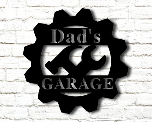 Custom Metal Sign For Garage Personalized Sign For Dad Dad Garage Signs Christmas Gift For Dad Christmas Gift From Son Garage Metal Sign
