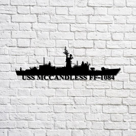 Uss Mccandless Ff1084 Navy Ship Metal Sign, Memory Wall Metal Sign Gift For Navy Veteran, Navy Ships - metal sign