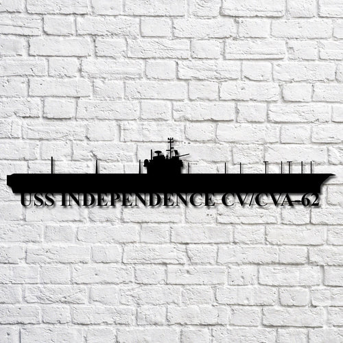 Uss Independence Cv cva62 Navy Ship Metal Art, Custom Us Navy Ship Cut Metal Sign, Gift For Navy Veteran, Navy Ships Silhouette Metal Art, Navy Home Decor Laser Cut Metal Signs Custom Gift Ideas
