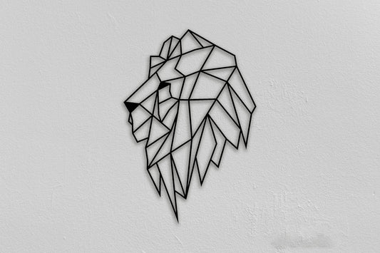 Lion Metal Wall Decoration Christmas Gifts For Him Housewarming Gift Kitchen Decor Living Room Decor Bedroom Decor - 8 inches - metal sign