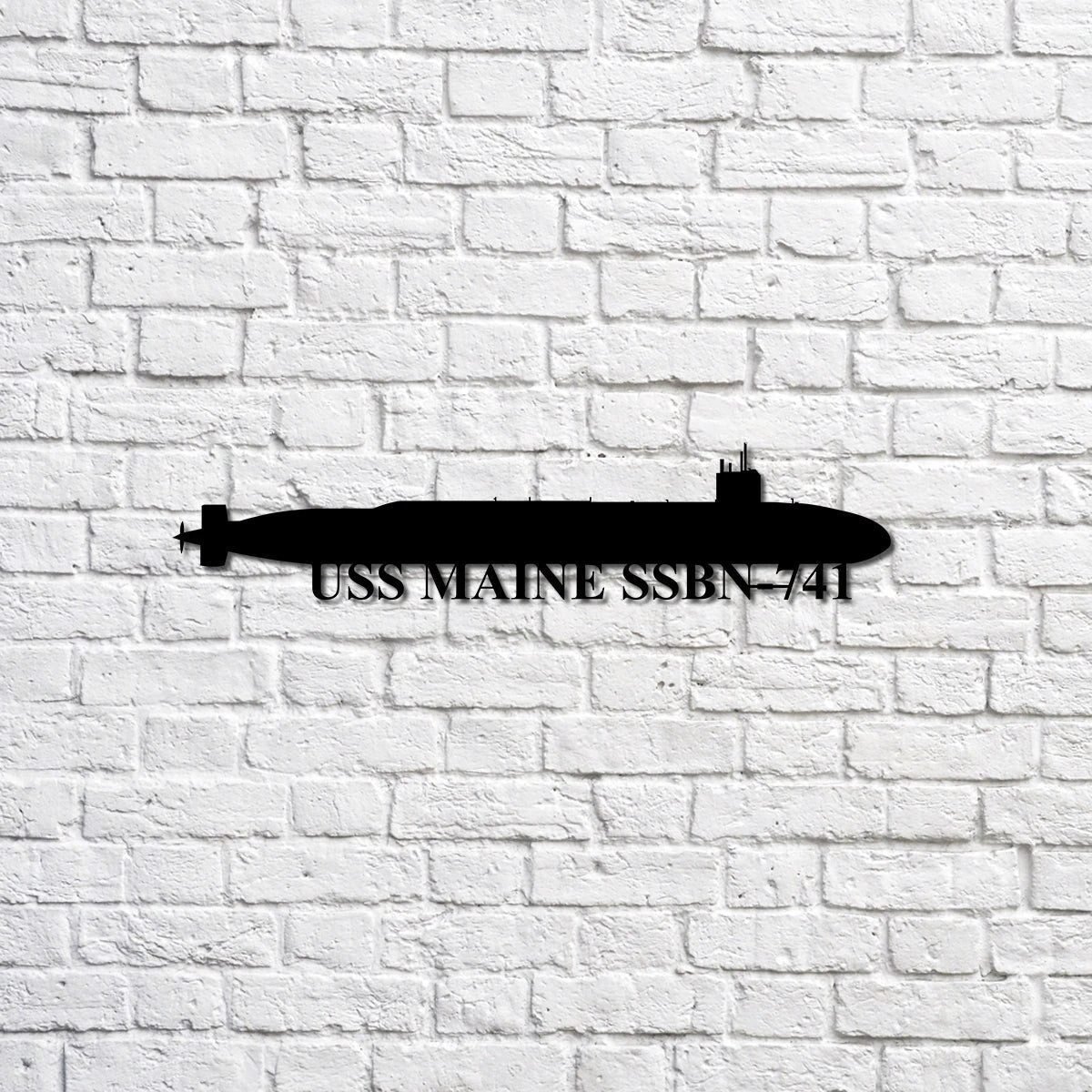 Uss Maine Ssbn741 Navy Ship Metal Sign, Memory Wall Metal Sign Gift For Navy Veteran, Navy Ships Silhouette Metal Sign Laser Cut Metal Signs Custom Gift Ideas