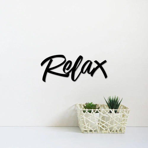 Relax Metal Sign Relaxation Gifts Relax Letters Master Bathroom Wall Decor Relax Sign Gift For Women Gift For Her Word Art