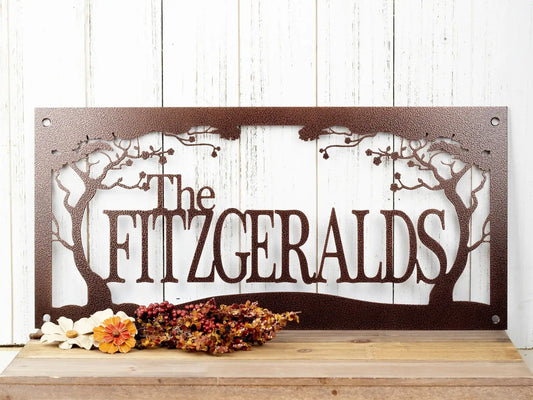 Family Name Metal Sign, Custom Family Name, Name Sign, Metal Wall Art, Outdoor Sign, Custom Metal Sign - metal sign