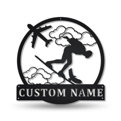 Personalized Skysurfing Sport Monogram Metal Sign Art, Custom Skysurfing Sport Metal Sign, Hobbie Gifts, Sport Gift, Birthday Gift, Laser Cut Metal Signs Custom Gift Ideas