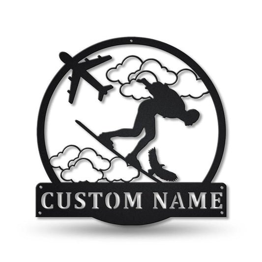 Personalized Skysurfing Sport Monogram Metal Sign Art, Custom Skysurfing Sport Metal Sign, Hobbie Gifts - metal sign